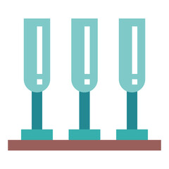 glasses flat icon style