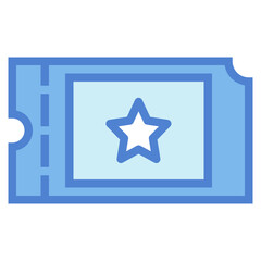 ticket two tone icon style
