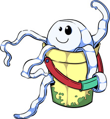 The White Squid in Basket