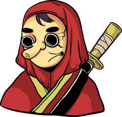 The Funny Ninja, you can use this artwork for merchandise, sticker, tshirt, poster, canvas art, printout art, and more.
