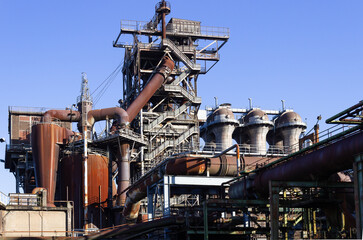 Fototapeta na wymiar industrial plant factory steel machine