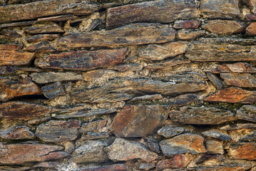 A background of stones in a house