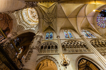Interior of the cathedral of Santa María of Burgos, Castilla y León, Spain.