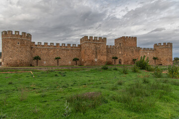 Fototapeta na wymiar Castle palace in Alija del Infantado in the province of León, Castilla y León, Spain