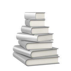 Book stack. 3D illustration.