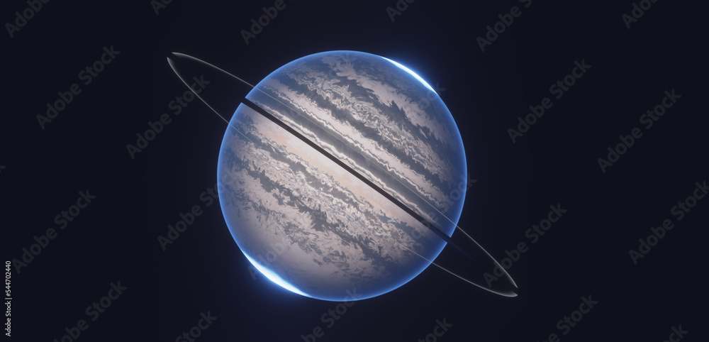 Wall mural 3d render of jupiter planet in outer space