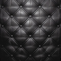 Black genuine leather texture background. 3d illustration.