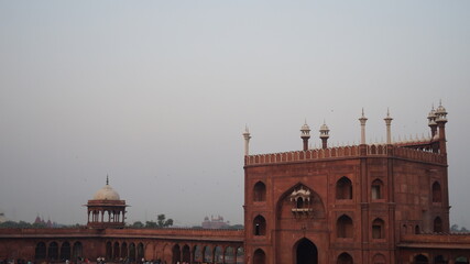 Jama Masjid, Old town of Delhi, India Jama Masjid is the principal mosque of Old Delhi in Domes and...