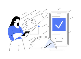 Accelerated mobile pages abstract concept vector illustration.