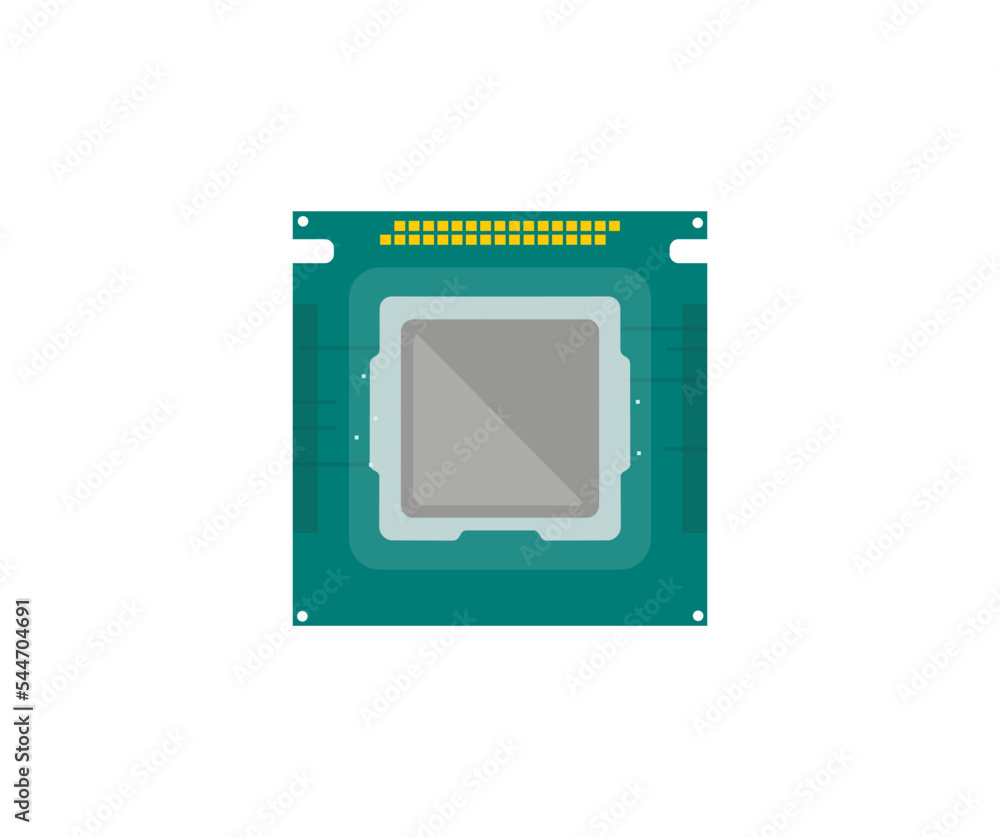 Poster central computer processors cpu concept logo design. electronic engineer of computer technology. tec
