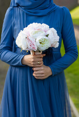 wedding bouquet in the hands