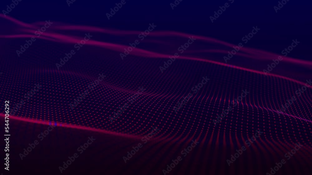 Poster dynamic wave of glowing particles. abstract digital background. data flow information. concept of di