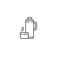 Thermo Icon, Thermos Bottle Icon, Vacuum Flask Icon