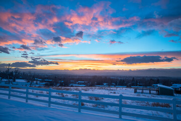 Arvada Sunset Colorado Winter - 544708415