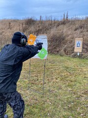 shooting training at the shooting range