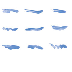 Beautiful blue vector set brushes for art painting