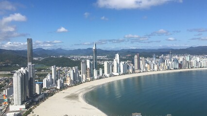 panorama of the sea and city