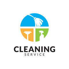 cleaning service clean logo icon vector template
