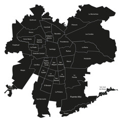 MAPA REGION METROPOLITANA DE SANTIAGO DE CHILE © Jesus  Monzon