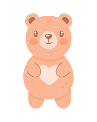 Naklejka na ściany i meble cute brown bear teddy