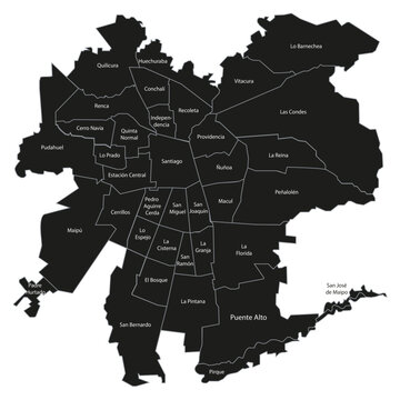 MAPA REGION METROPOLITANA DE SANTIAGO DE CHILE