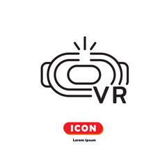 Virtual Reality, vr icon vector on white background.