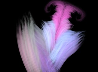 feather pink black art design graphic illustration fractal colour 