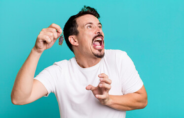 adult man insects pest concept
