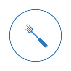 Agriculture garden lawn rake icon | Circle version icon |