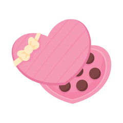 chocolates in heart box