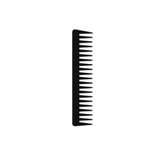 Silhouette comb , barber comb, black plastic comb png