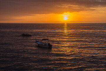 Obraz premium Atardecer en puerto vallarta 