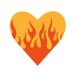 hot heart on fire