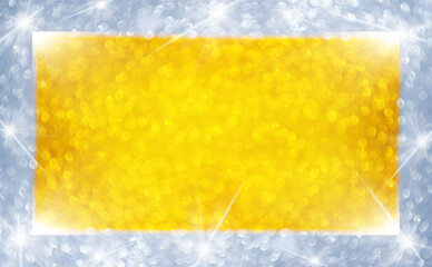 Defocus light silver and gold with light leak.