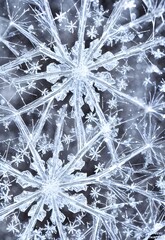 A delicate snowflake crystal is close up in this picture, its six symmetry points shining against the light. It's thin arms are like fragile lace and it looks as though it would melt if touched.
