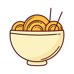 spaguettis in bowl food