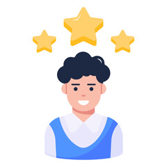 A croupier person flat icon design 