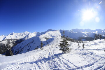 Fototapeta na wymiar Tatry Zachodnie, West Tatra mountains in winter
