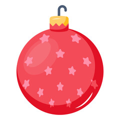 Flat vector icon of bauble 