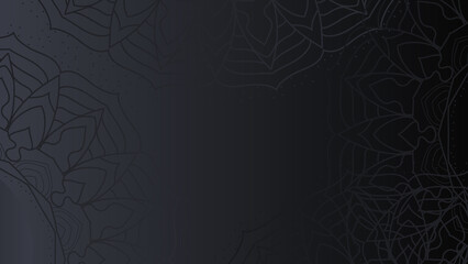 Simple black ornamental mandala texture background