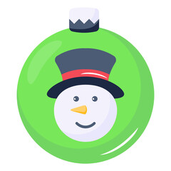 Flat vector icon of bauble 