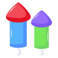 Grab a flat icon design of candlelight 