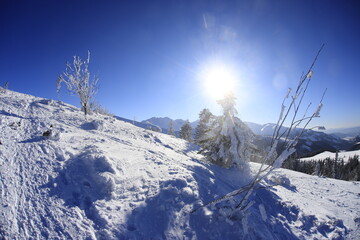 Tatry Zachodnie, West Tatra mountains in winter