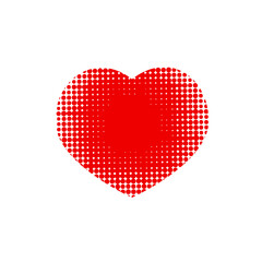 Obraz na płótnie Canvas PNG red heart with halftone effect.
