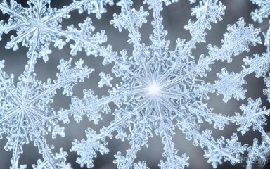 The snowflake is a beautiful, delicate crystal. It's unique structure is so intricate and perfect. The photo shows a close up of the snowflake, highlighting it's beauty.