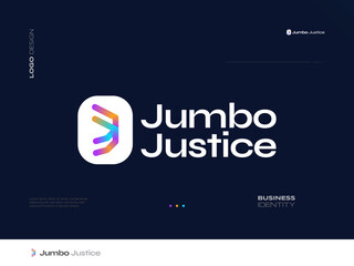 Colorful Initial J and J Logo Design with Modern and Creative Concept. JJ Logo for Business and Technology Brand Identity