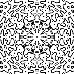 ornamental round ornament doodle vector background black and white