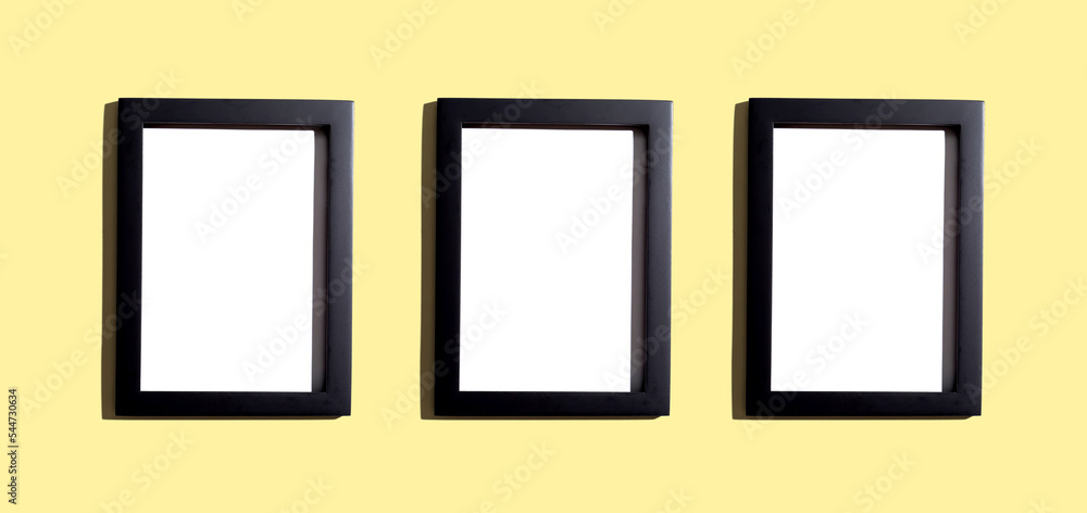 Poster blank rectangle picture frames with copy space