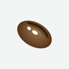 Coffee Bean Icon. Cafe Concept. - Vector