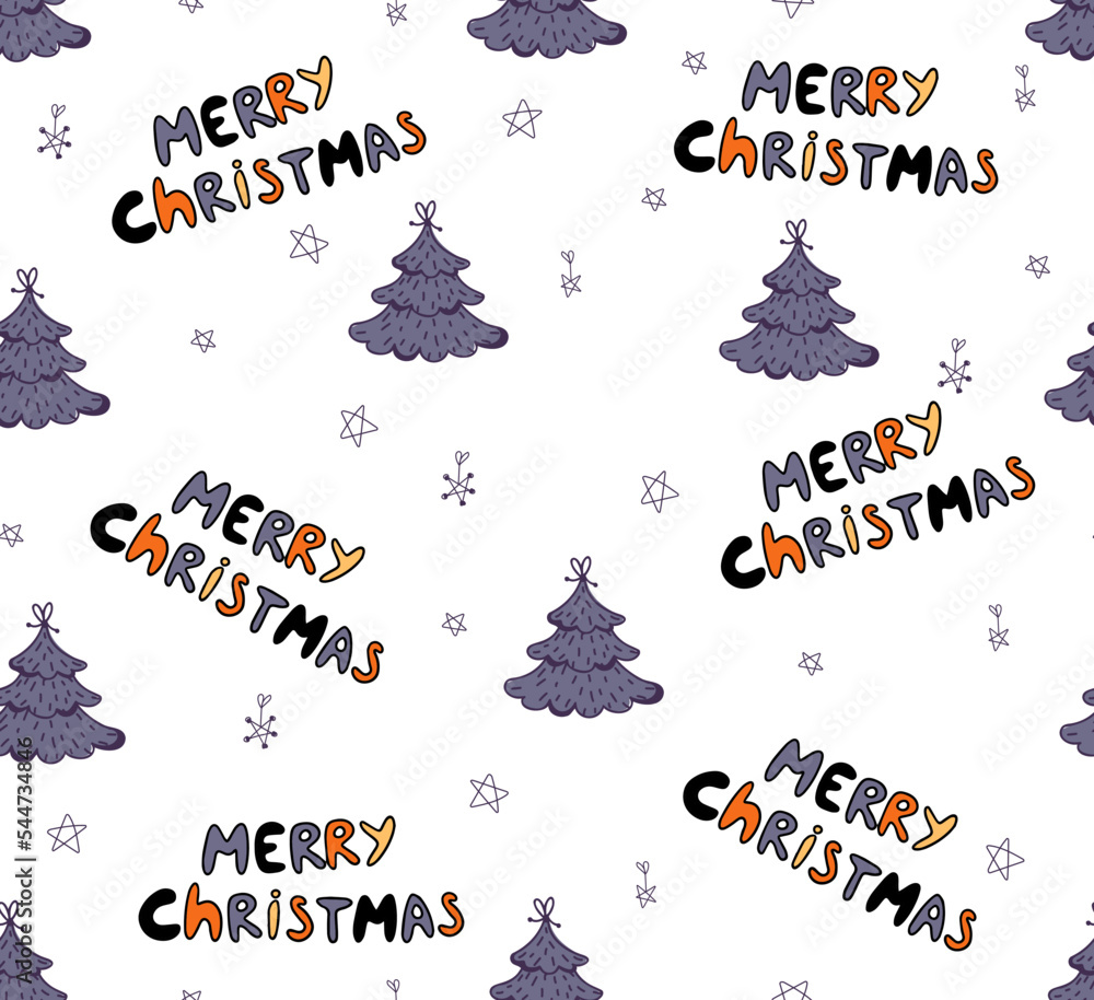 Poster trendy abstract pattern with christmas pattern on white background for decoration design.